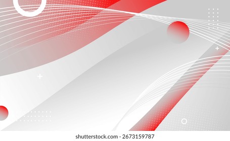 Fundo abstrato com linhas e círculos ondulados. Ilustração vetorial para seu design