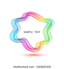 
Abstract background with wavy lines of color circle and shadow.