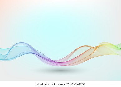 Fondo abstracto de líneas onduladas, espectro de colores de líneas curvas. Ola colorida.