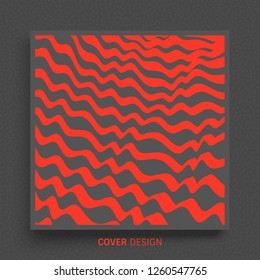 Abstract background with wavy lines. Cover design template. Dynamic effect. Vector illustration for banner, flyer and poster. 
