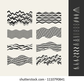 Abstract background with wavy lines. Dynamic effect. Vector illustration. Cover design template. Art texture for poster, card, cover, postcard, labels, stickers.