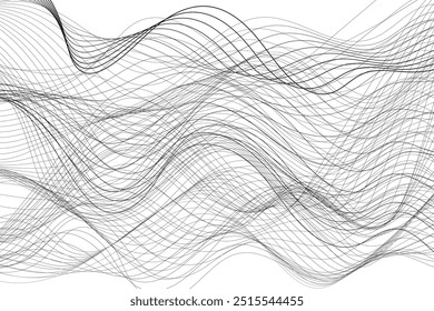 Abstract background with wavy lines. EPS10