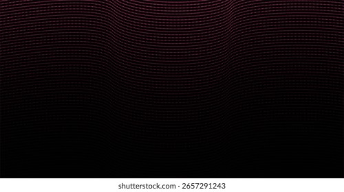 Abstract background with wavy lines fading from red to black.