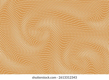 Abstract background with wavy lines. Golden and white vector pattern.