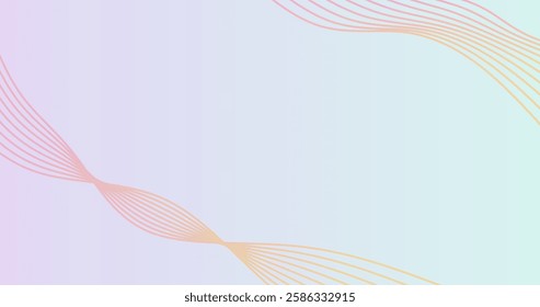 abstract background with wavy lines and gradient in pastel colors