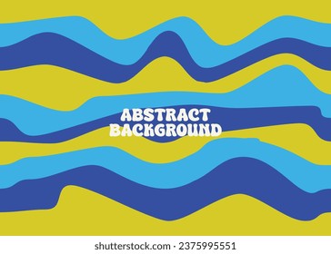 Abstract background with wavy lines groovy style, vector