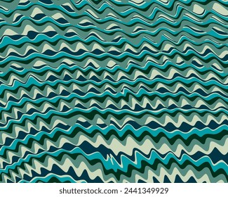 Abstract background with wavy lines - hand drawn vector illustration.