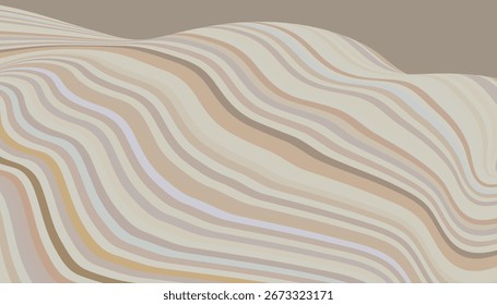 Abstract background with wavy lines - hand drawn vector illustration.