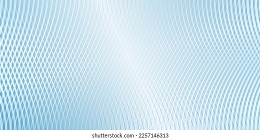 Abstract background of wavy lines in light blue colors