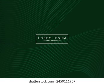 Abstract background of wavy lines with modern gradient green color, perfect for banner, business card, banner, website, wallpaper, etc.