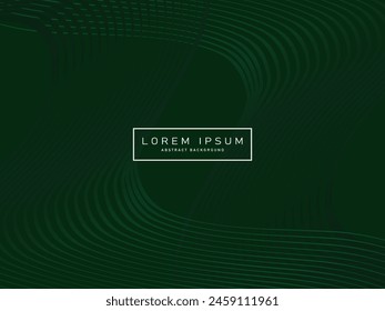 Abstract background of wavy lines with modern gradient green color, perfect for banner, business card, banner, website, wallpaper, etc.