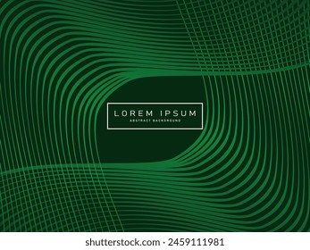 Fondo Abstractas de líneas onduladas con moderno color verde degradado, perfecto para el Anuncio, tarjeta de visita, Anuncio, Sitio web, Fondo de pantalla, etc.