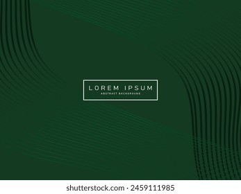 Abstract background of wavy lines with modern gradient green color, perfect for banner, business card, banner, website, wallpaper, etc.