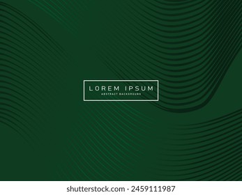 Fondo Abstractas de líneas onduladas con moderno color verde degradado, perfecto para el Anuncio, tarjeta de visita, Anuncio, Sitio web, Fondo de pantalla, etc.