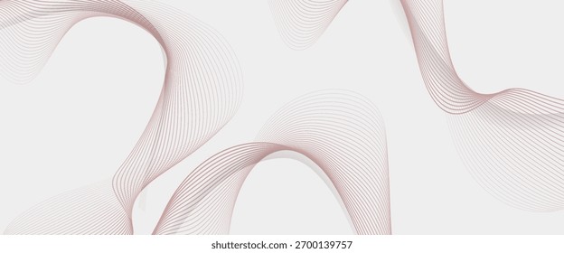 Fondo Abstractas con líneas onduladas sobre un fondo gris claro. El color gris y la textura suave crean un estilo moderno y minimalista. Fondo moderno de patrón de línea ondulada. Vector de fondo gris.