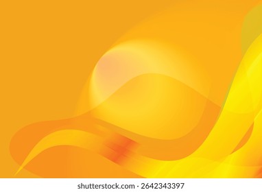 abstrakter Hintergrund mit gewellten Linien in orangen und gelben Farben.	