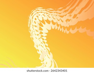 Fondo abstracto con líneas onduladas en colores naranja y amarillo.	