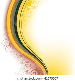 abstract background with wavy lines and ornaments from spirals