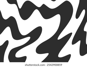 Abstract background with wavy lines pattern. Seamless ink pattern