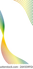 abstract background with wavy lines in Pride colors Gradient vertical vector illustration