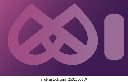 Abstract background with wavy lines in purple colors. Vector illustration.