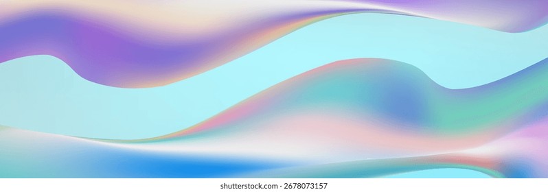 Fondo Abstractas con líneas onduladas en Colores púrpura, azul, rosa, verde y amarillo