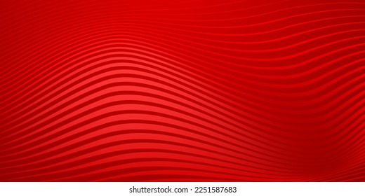 Abstract background of wavy lines in red colors