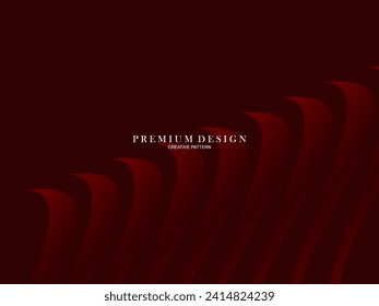 Abstract background of wavy lines in red color. Modern design for banner, card, web design, banner, certificate, etc.
