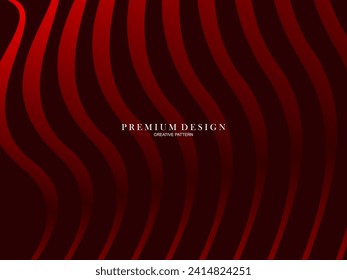 Abstract background of wavy lines in red color. Modern design for banner, card, web design, banner, certificate, etc.