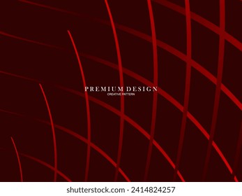 Fondo abstracto de las líneas onduladas en color rojo. Diseño moderno para banner, tarjeta, diseño web, banner, certificado, etc.