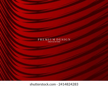 Abstract background of wavy lines in red color. Modern design for banner, card, web design, banner, certificate, etc.