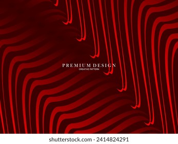 Abstract background of wavy lines in red color. Modern design for banner, card, web design, banner, certificate, etc.