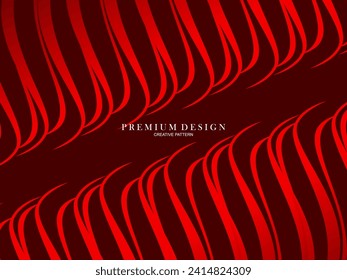 Abstract background of wavy lines in red color. Modern design for banner, card, web design, banner, certificate, etc.