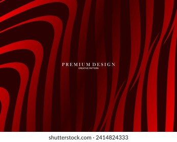 Abstract background of wavy lines in red color. Modern design for banner, card, web design, banner, certificate, etc.