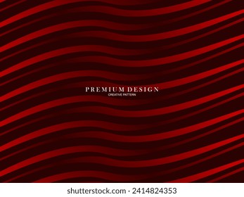 Abstract background of wavy lines in red color. Modern design for banner, card, web design, banner, certificate, etc.