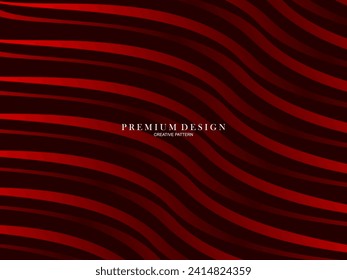 Abstract background of wavy lines in red color. Modern design for banner, card, web design, banner, certificate, etc.