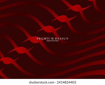 Abstract background of wavy lines in red color. Modern design for banner, card, web design, banner, certificate, etc.