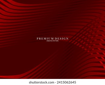 Abstract background of wavy lines in red color. Modern design for banner, card, web design, banner, certificate, etc