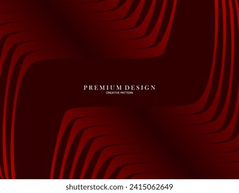 Abstract background of wavy lines in red color. Modern design for banner, card, web design, banner, certificate, etc