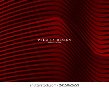 Abstract background of wavy lines in red color. Modern design for banner, card, web design, banner, certificate, etc