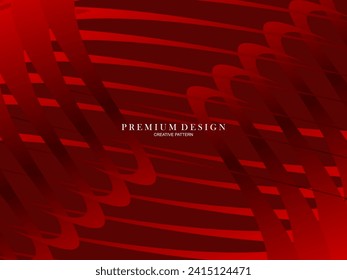Abstract background of wavy lines in red color. Modern design for banner, card, web design, banner, certificate, etc.