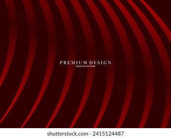 Fondo abstracto de las líneas onduladas en color rojo. Diseño moderno para banner, tarjeta, diseño web, banner, certificado, etc.