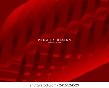 Abstract background of wavy lines in red color. Modern design for banner, card, web design, banner, certificate, etc.