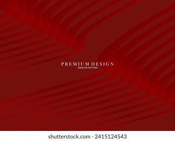 Abstract background of wavy lines in red color. Modern design for banner, card, web design, banner, certificate, etc.