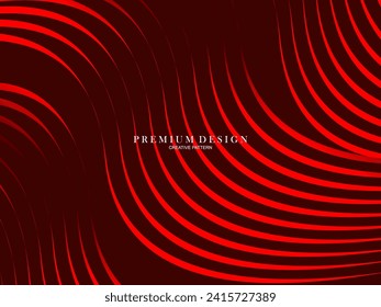 Abstract background of wavy lines in red color. Modern design for banner, card, web design, banner, certificate, etc.