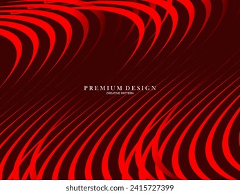 Abstrakter Hintergrund von gewellten Linien in roter Farbe. Modernes Design für Banner, Karten, Webdesign, Banner, Zertifikate etc.