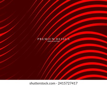 Abstract background of wavy lines in red color. Modern design for banner, card, web design, banner, certificate, etc.
