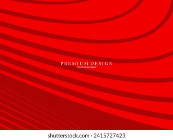 Abstract background of wavy lines in red color. Modern design for banner, card, web design, banner, certificate, etc.