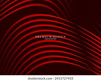 Abstract background of wavy lines in red color. Modern design for banner, card, web design, banner, certificate, etc.