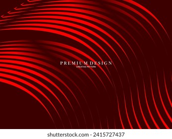 Abstract background of wavy lines in red color. Modern design for banner, card, web design, banner, certificate, etc.